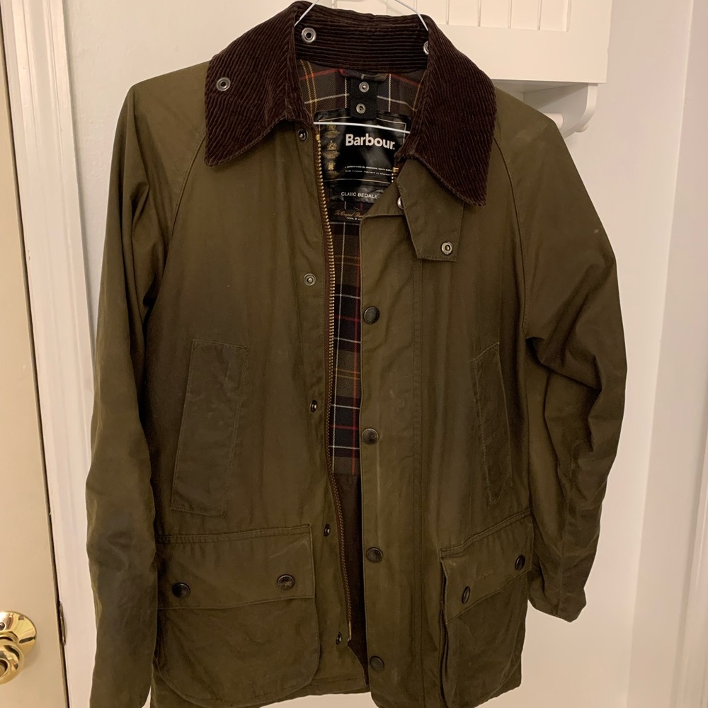 Barbour Classic Bedale Waxed Jacket - Olive - XS